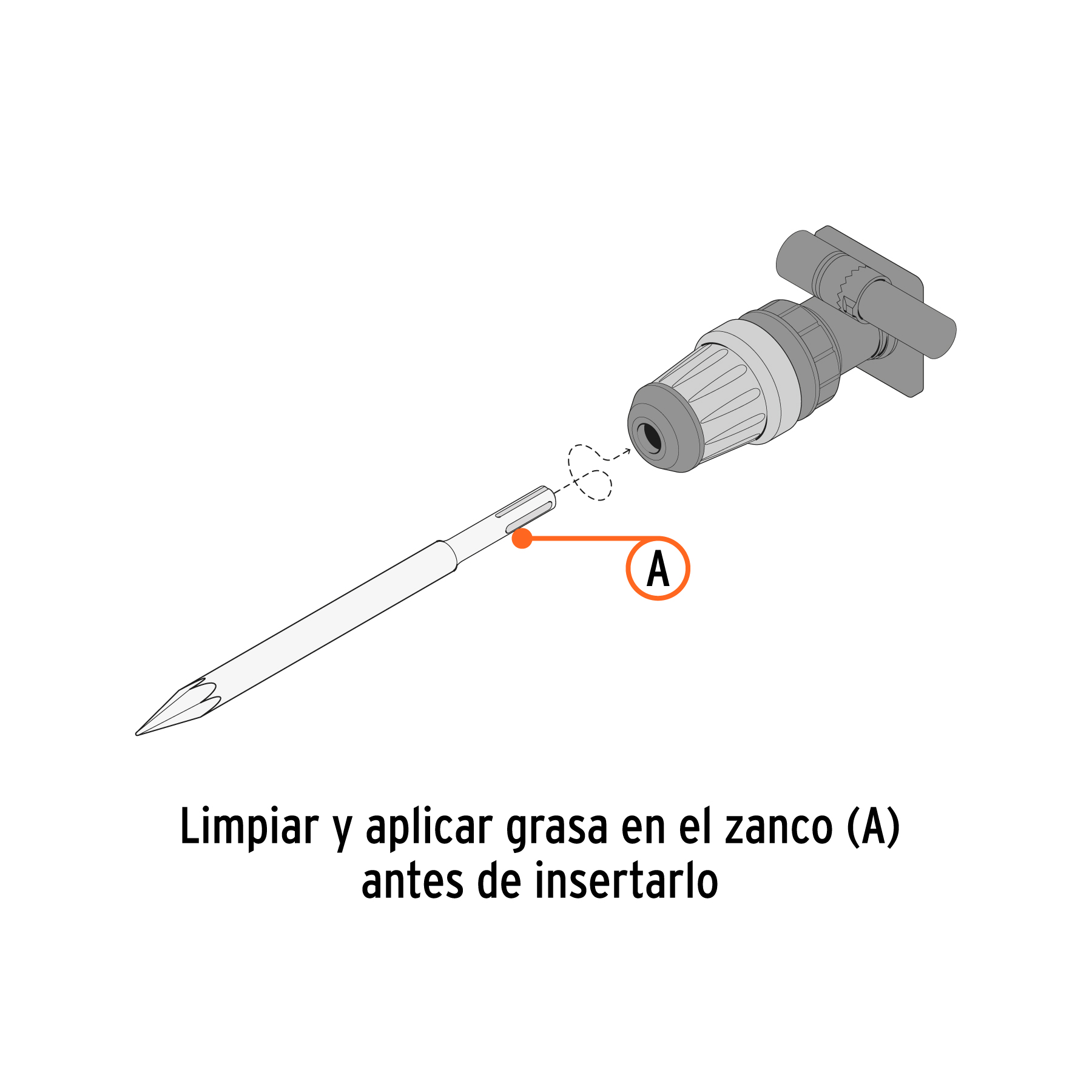 Cincel plano grueso SDS Plus 1-1/2" x 10", TRUPER - Image 3
