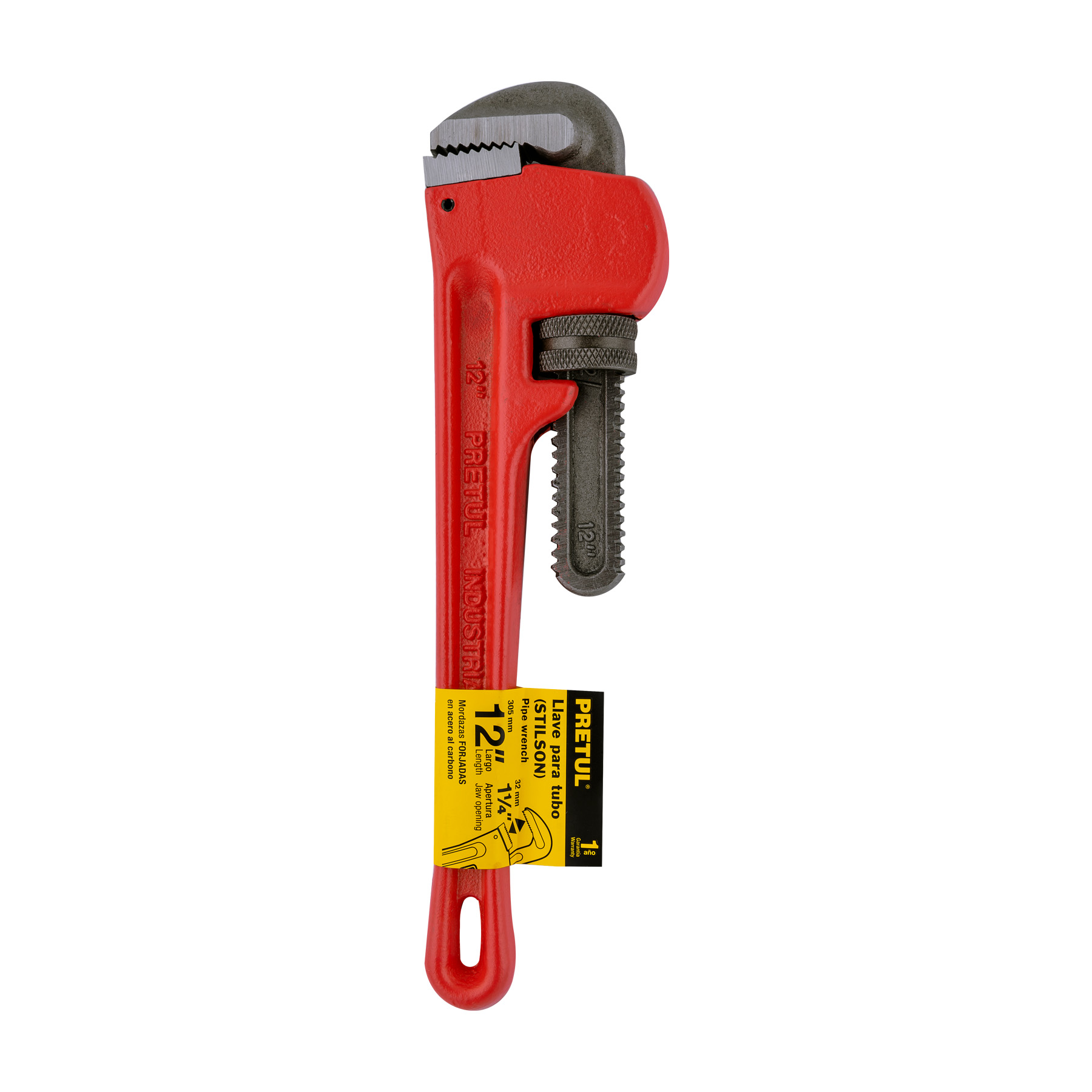 Llave stilson 12" cuerpo de hierro maleable, PRETUL - Image 4