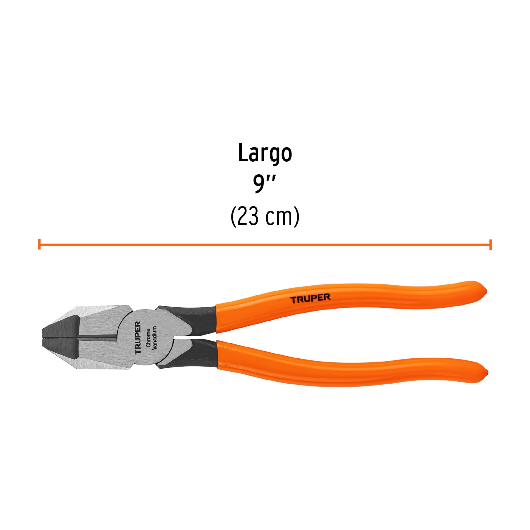 Pinza para electricista 9" uso rudo, mango PVC, TRUPER - Image 3