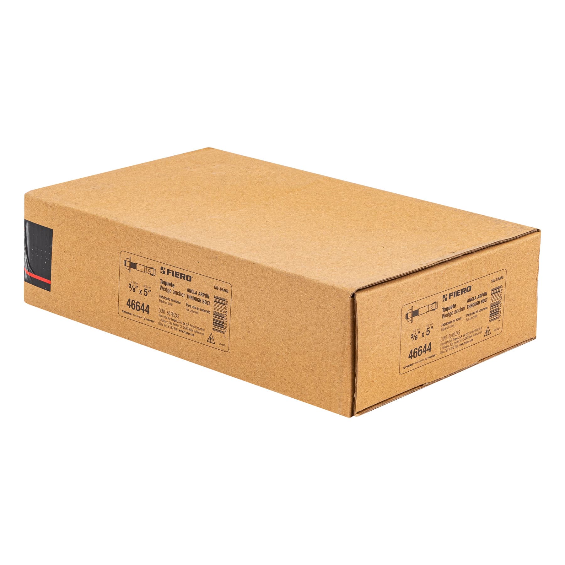 Caja con 50 taquetes arpón de 3/8" x 5", FIERO - Image 4