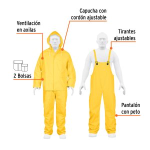 Alternative view of Conjunto impermeable doble capa, talla M, TRUPER