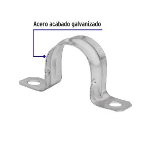 Alternative view of Bolsa c/10 abrazaderas tipo omega 1" p/tubo pared delgada