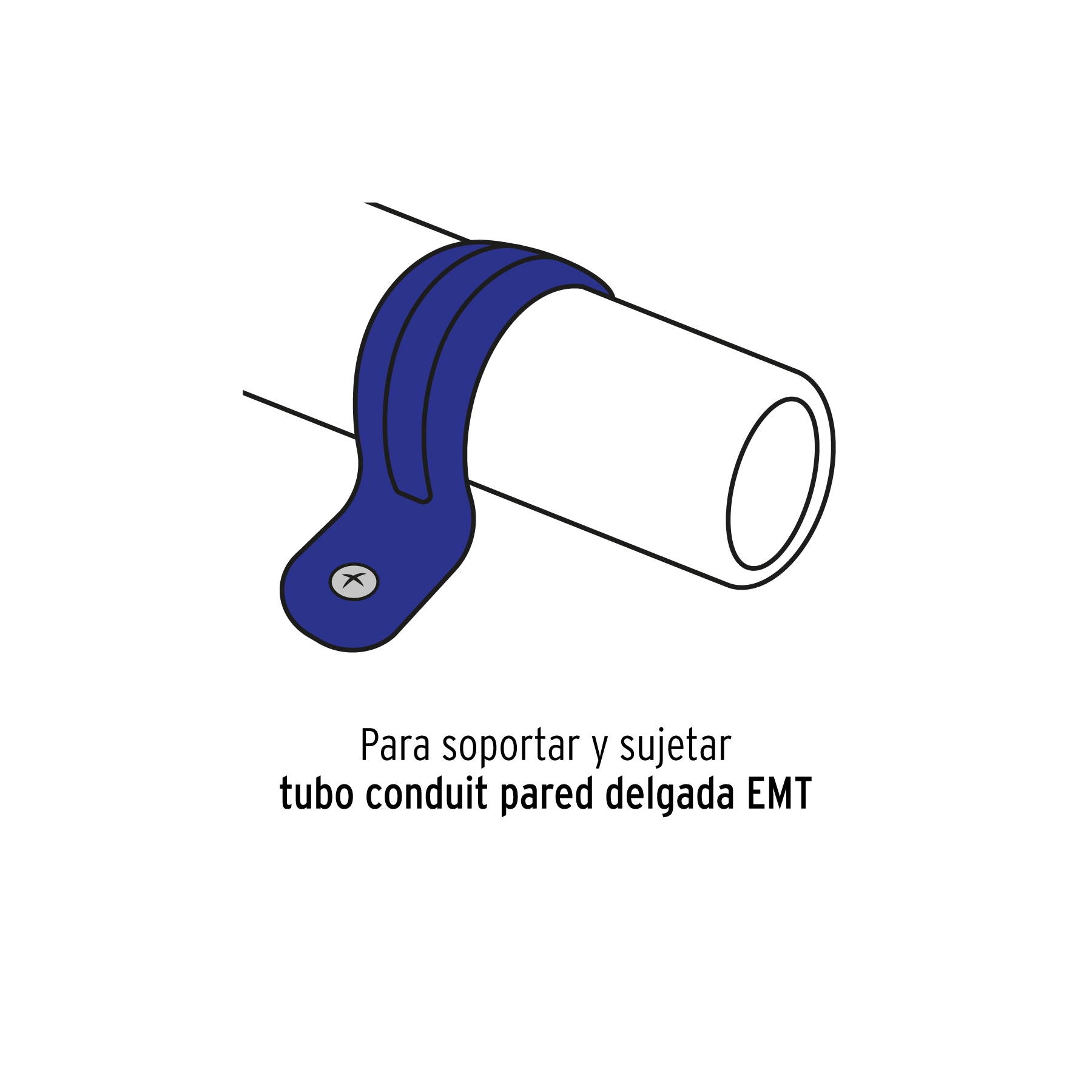 Bolsa c/10 abrazaderas tipo uña 1/2" p/tubo pared delgada - Image 4