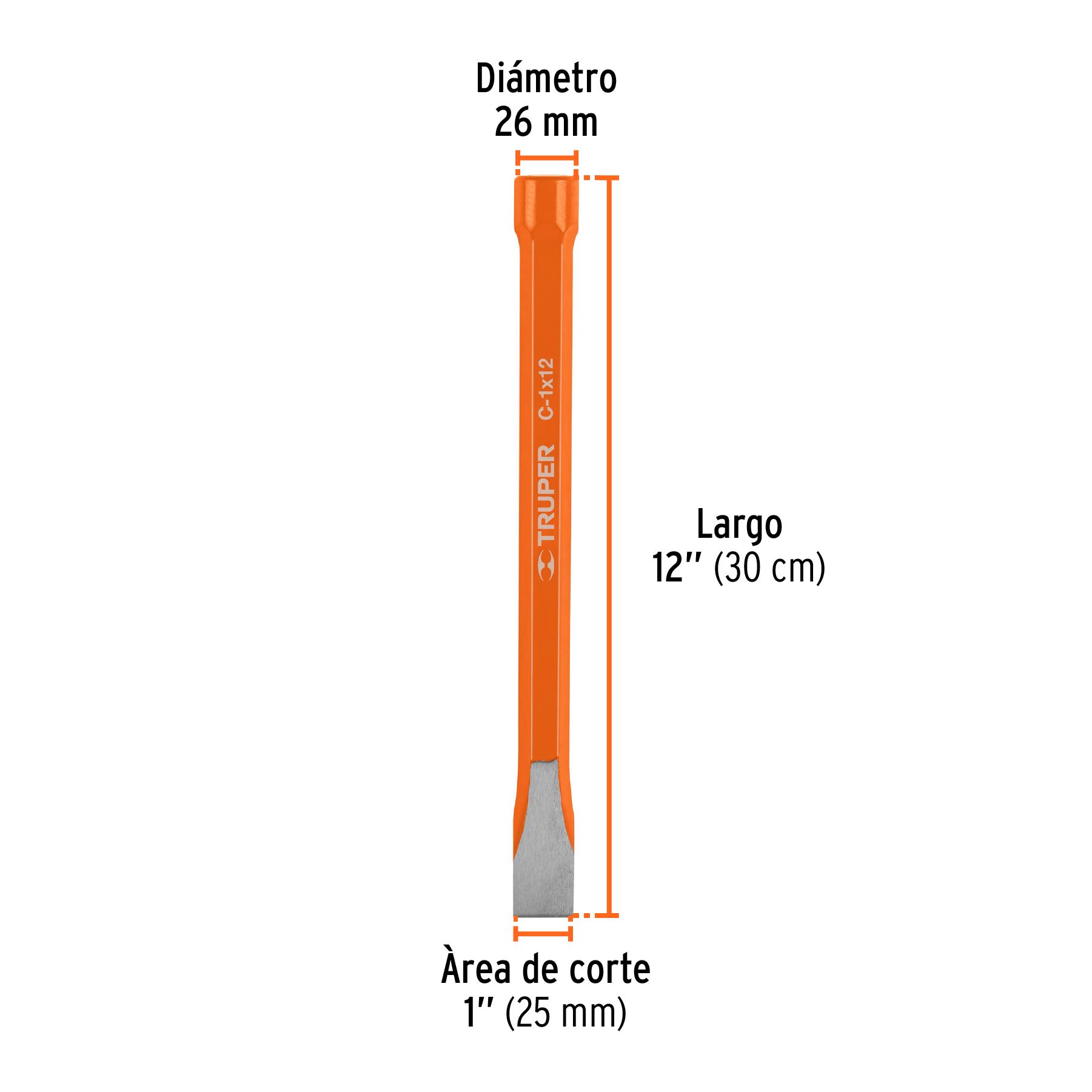 Cincel de corte frío de 1 X 12", TRUPER - Image 3