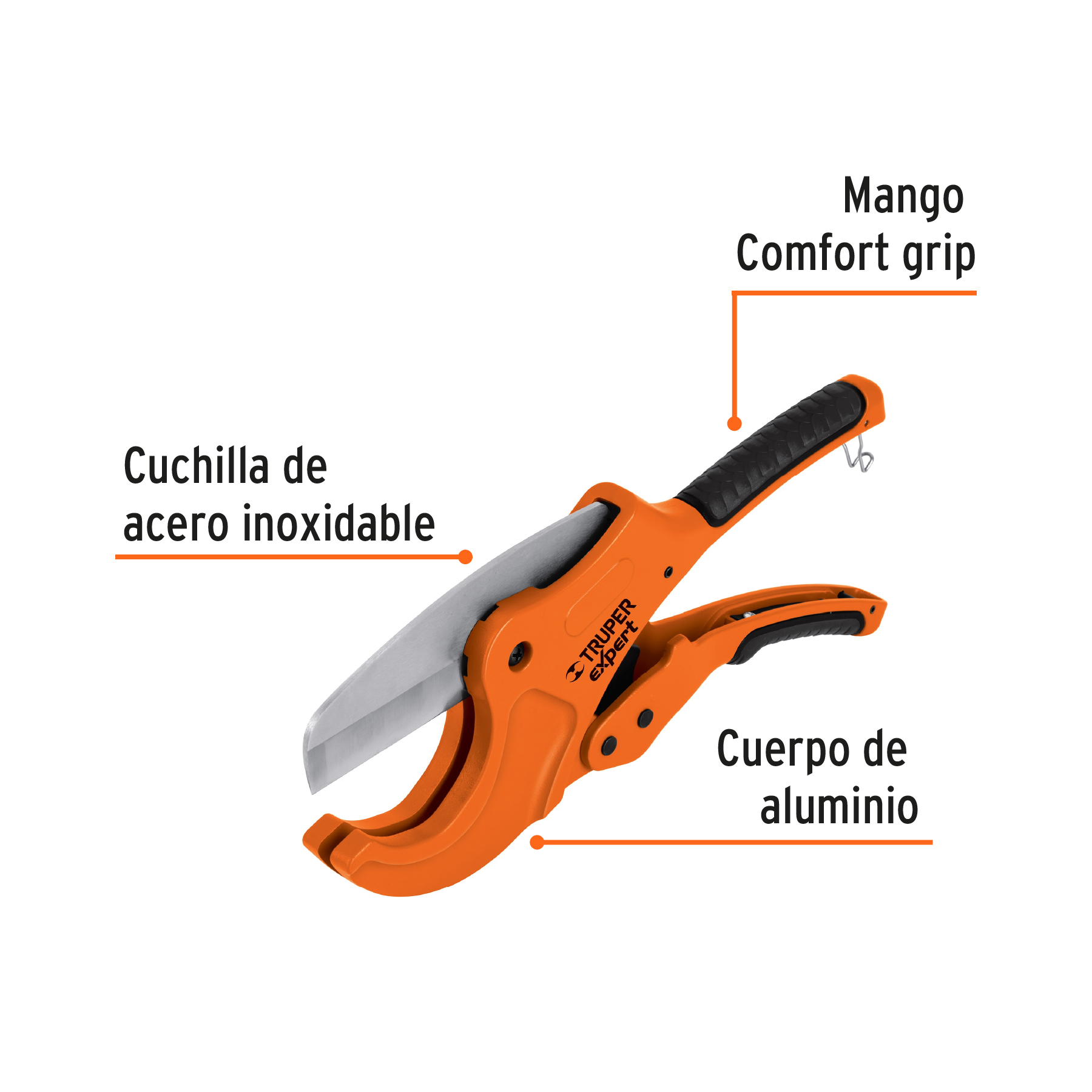 Cortador de tubo plástico, corte 2-1/2" (65 mm), EXPERT - Image 2