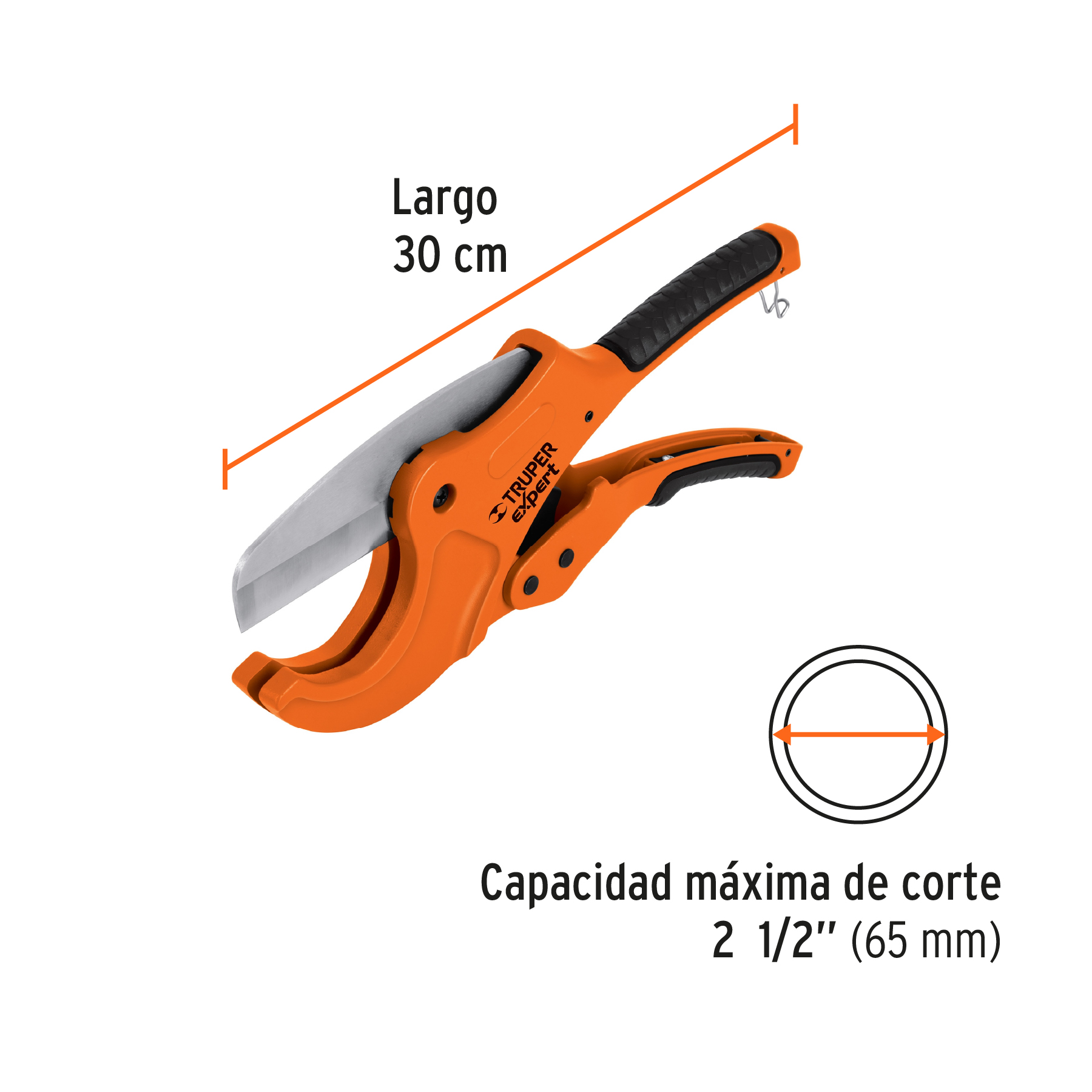 Cortador de tubo plástico, corte 2-1/2" (65 mm), EXPERT - Image 3