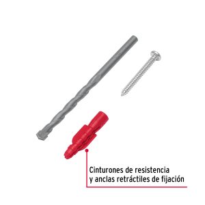 Alternative view of Kit de 20 taquetes 1/4" con pijas #8 y 1 broca 1/4", FIERO