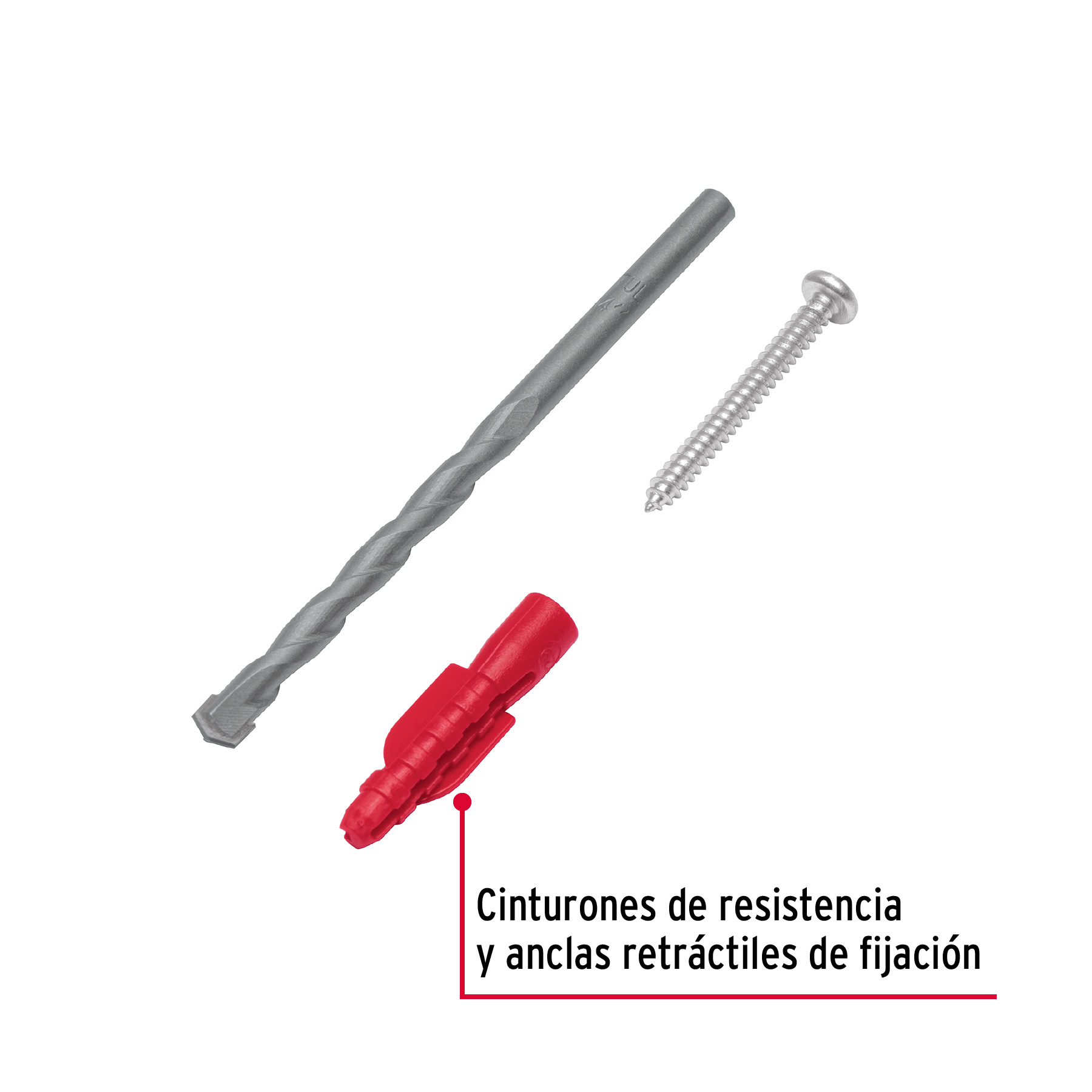 Kit de 20 taquetes 1/4" con pijas #8 y 1 broca 1/4", FIERO - Image 2